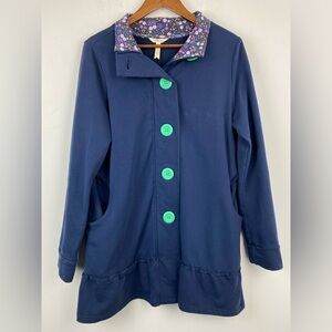 Matilda Jane size Small Women’s A Million Little Things Blue Ruffle Jacket